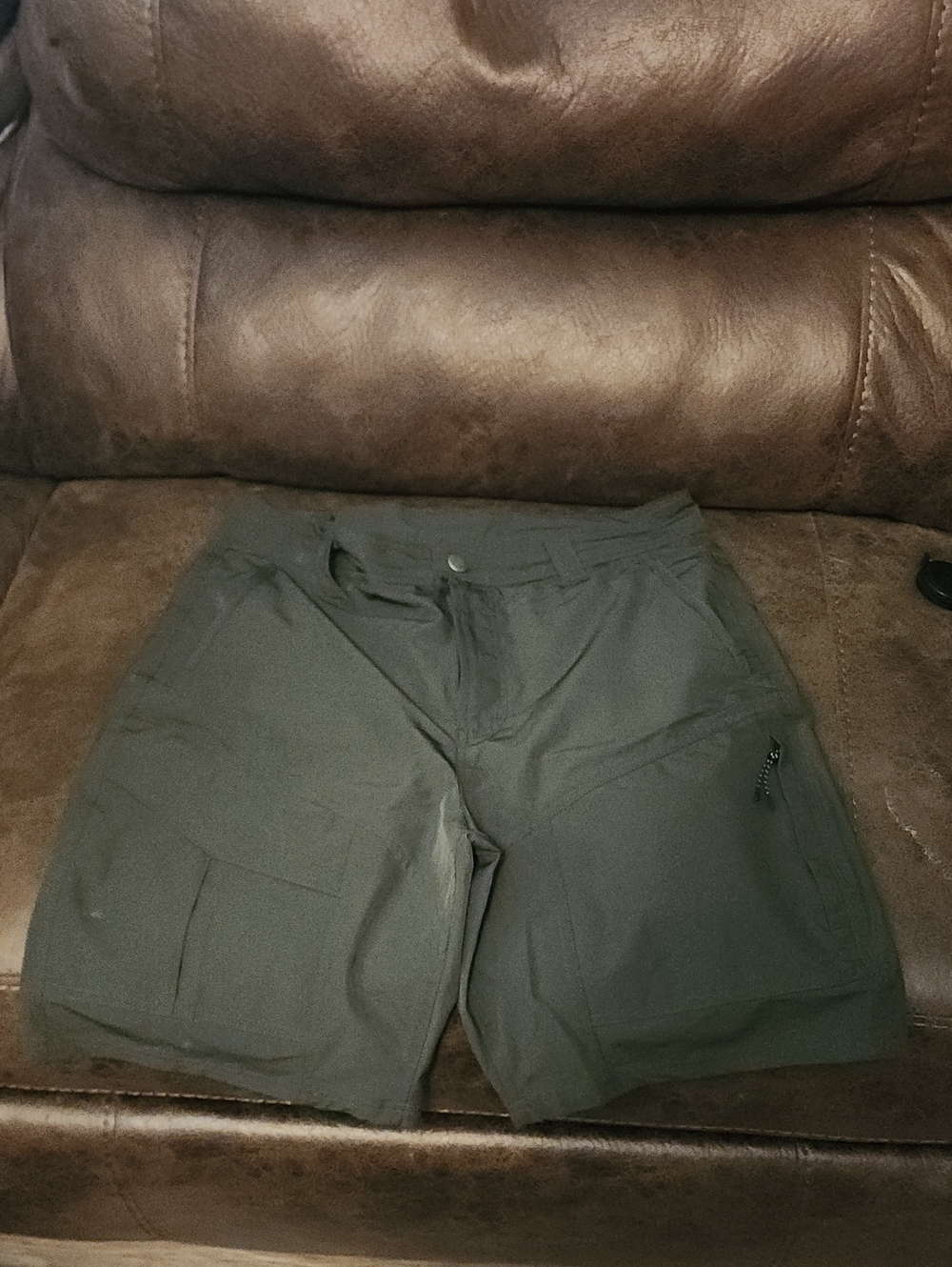 Hawke & Co Olive Cargo Shorts with Zip Pocket